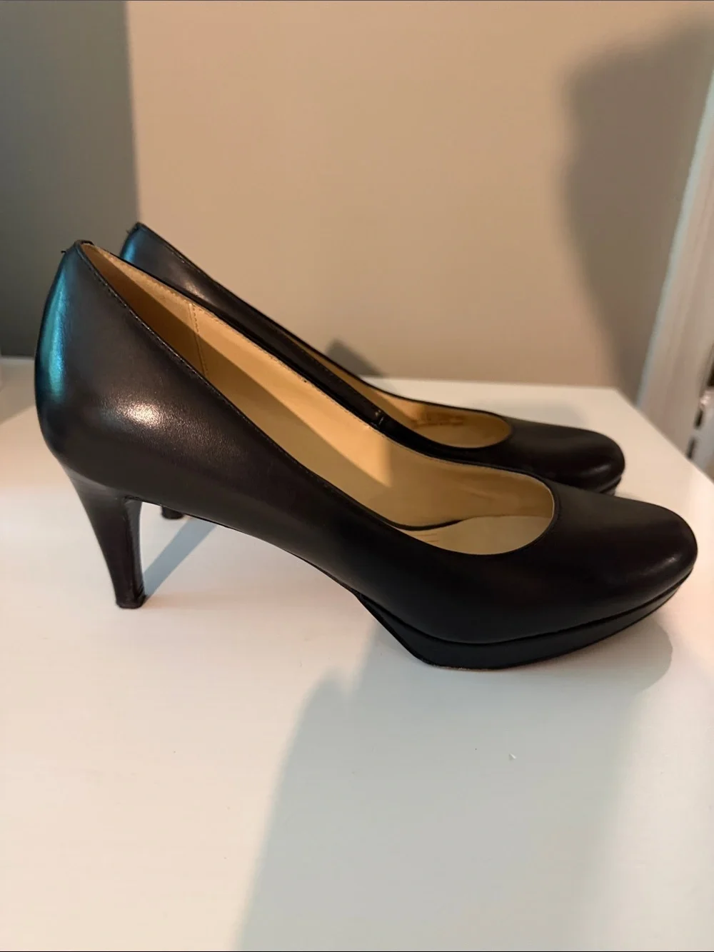 Cole Haan NikeAir Technology Black Leather Women's Heels